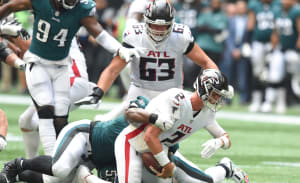 The Falcons offensive line was absolutely putrid last week.